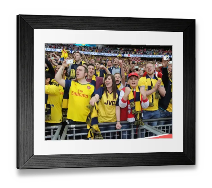 Framed Print : Arsenal FA Cup Victory: Jubilant Fans Celebrate at Wembley Stadium Framed Print : Arsenal FA Cup Victory: Jubilant Fans Celebrate at Wembley Stadium