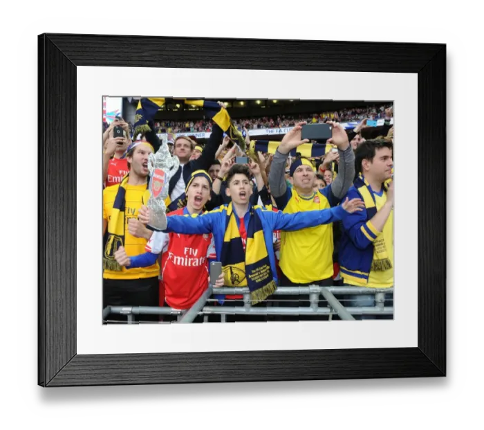 Framed Print : Arsenal FC Wins FA Cup: Jubilant Fans Celebrate at Wembley Stadium Framed Print : Arsenal FC Wins FA Cup: Jubilant Fans Celebrate at Wembley Stadium