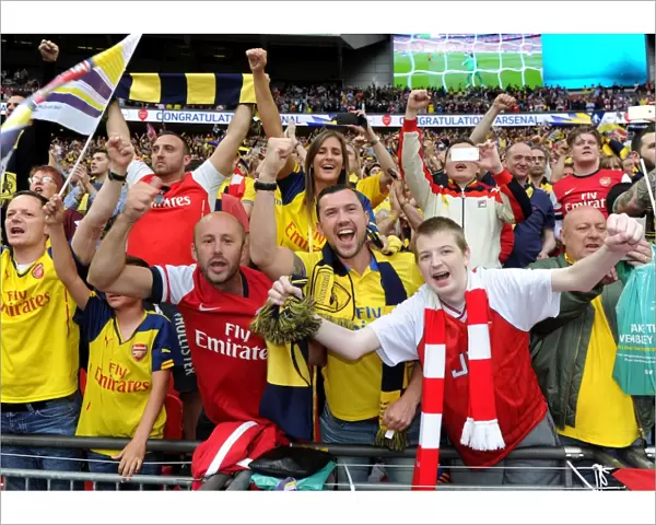 Arsenal FC: Triumphant FA Cup Victory over Aston Villa - Arsenal Fans Celebrate