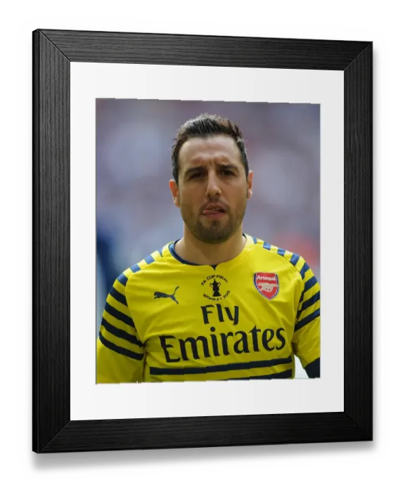 Framed Print : Santi Cazorla (Arsenal) warms up before the match. Arsenal 4: 0 Aston Villa. FA Cup Final Framed Print : Santi Cazorla (Arsenal) warms up before the match. Arsenal 4: 0 Aston Villa. FA Cup Final