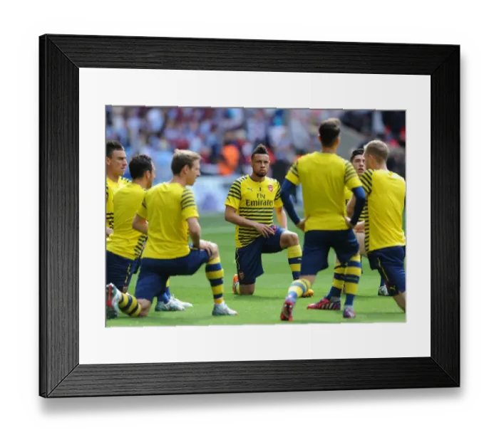 Framed Print : Francis Coquelin (Arsenal) warms up before the match. Arsenal 4: 0 Aston Villa. FA Cup Final Framed Print : Francis Coquelin (Arsenal) warms up before the match. Arsenal 4: 0 Aston Villa. FA Cup Final
