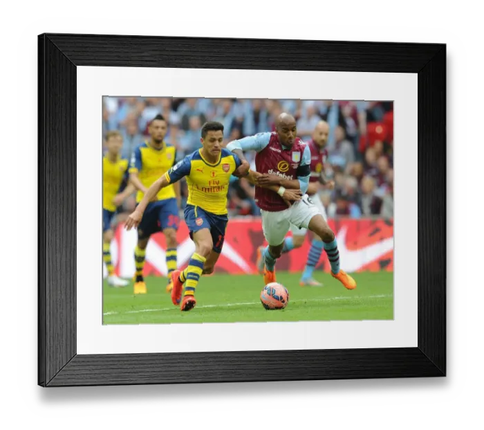Framed Print : Sanchez vs. Delph: A FA Cup Final Battle at Wembley Framed Print : Sanchez vs. Delph: A FA Cup Final Battle at Wembley