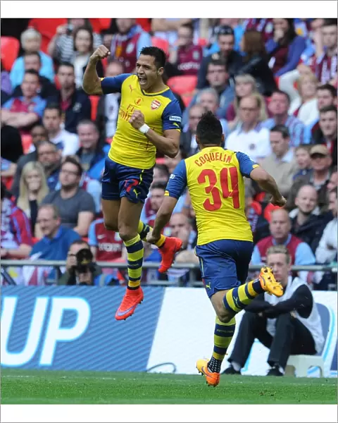 Arsenal's Unforgettable FA Cup Final: Sanchez and Coquelin's Goal Celebration (2015)