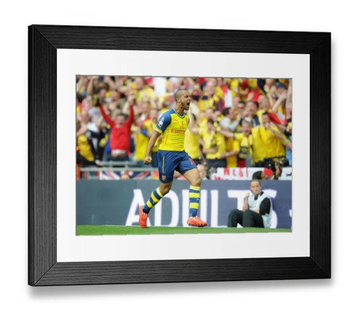 Framed Print : Theo Walcott's FA Cup-Winning Goal: Arsenal's Triumph Over Aston Villa, 2015