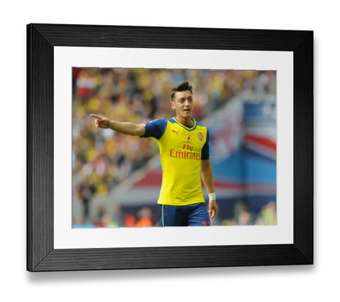 Framed Print : Mesut Ozil (Arsenal). Arsenal 4: 0 Aston Villa. FA Cup Final. Wembley Stadium, 30  /  5  /  15