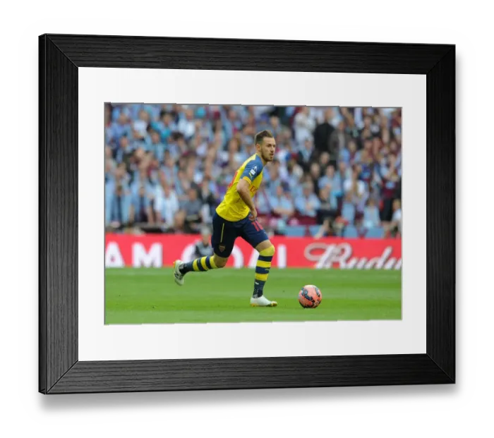 Framed Print : Aaron Ramsey (Arsenal). Arsenal 4: 0 Aston Villa. FA Cup Final. Wembley Stadium, 30  /  5  /  15