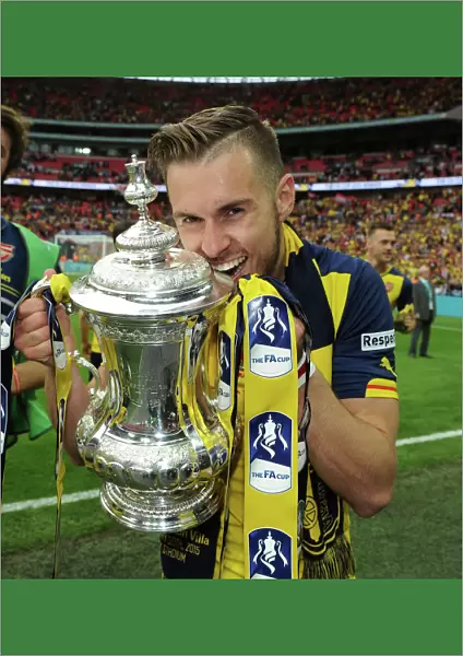 Arsenal's Aaron Ramsey Celebrates FA Cup Victory
