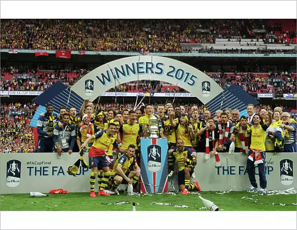 Arsenal Celebrates FA Cup Victory: Arsenal vs. Aston Villa, Wembley Stadium, 2015