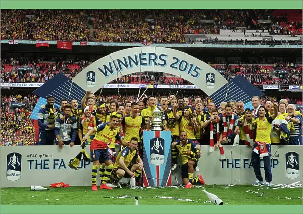 Arsenal Celebrates FA Cup Victory: Arsenal vs. Aston Villa, Wembley Stadium, 2015