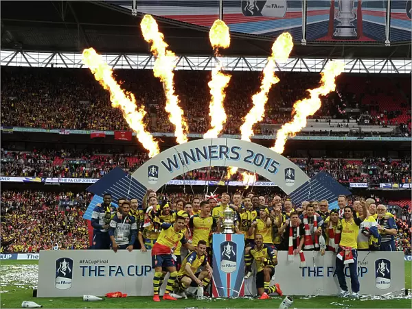 Arsenal Celebrates FA Cup Victory over Aston Villa at Wembley Stadium