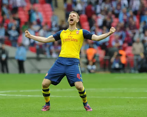 Arsenal's FA Cup Triumph: Mertesacker's Euphoric Moment After Scoring the Decisive Goal