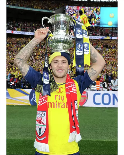 Arsenal's Jack Wilshere Celebrates FA Cup Victory at Wembley (2015)