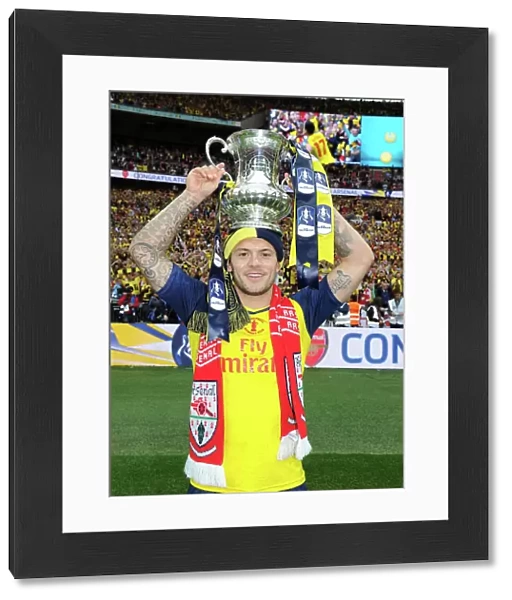 Arsenal's Jack Wilshere Celebrates FA Cup Victory at Wembley (2015)