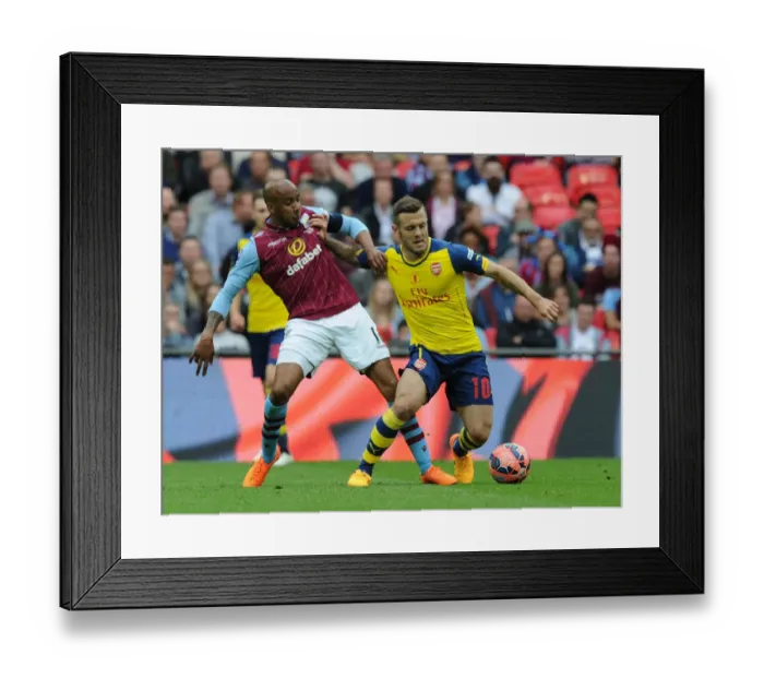Framed Print : Arsenal's Jack Wilshere Outsmarts Fabian Delph in FA Cup Final Showdown Framed Print : Arsenal's Jack Wilshere Outsmarts Fabian Delph in FA Cup Final Showdown