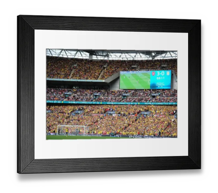 Framed Print : Sea of Red and White: Arsenal Fans at the 2015 FA Cup Final vs. Aston Villa, London Framed Print : Sea of Red and White: Arsenal Fans at the 2015 FA Cup Final vs. Aston Villa, London