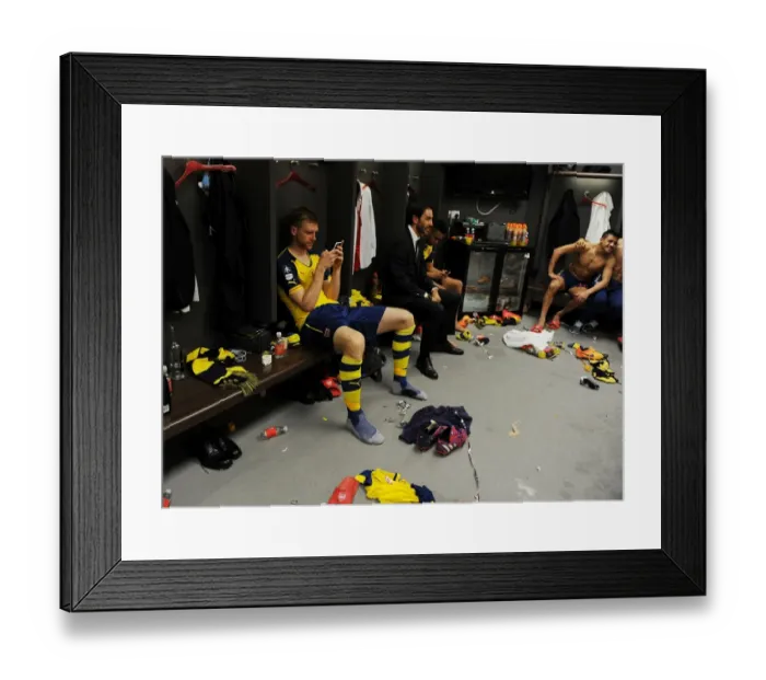 Framed Print : Arsenal's FA Cup Victory: Per Mertesacker and Robert Pires Celebrate with the Trophy Framed Print : Arsenal's FA Cup Victory: Per Mertesacker and Robert Pires Celebrate with the Trophy