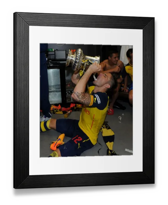 Framed Print : Arsenal's Olivier Giroud Scores FA Cup-Winning Goal Against Aston Villa