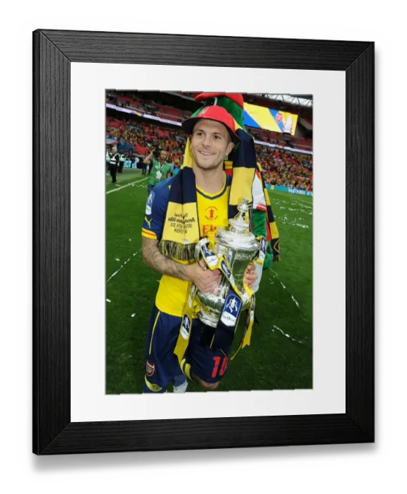 Framed Print : Arsenal's Jack Wilshere: Emotional FA Cup Victory Celebration Framed Print : Arsenal's Jack Wilshere: Emotional FA Cup Victory Celebration