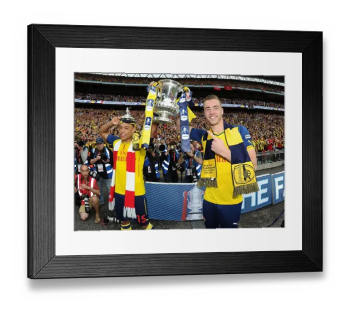 Framed Print : Arsenal Celebrates FA Cup Victory: Arsenal vs. Aston Villa (2015)