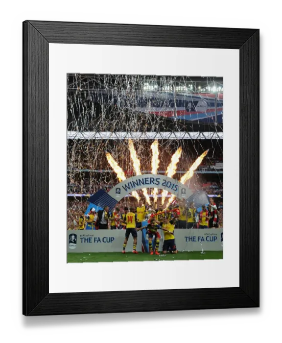 Framed Print : Arsenal FC Celebrates FA Cup Victory: Arsenal vs. Aston Villa (2015) - Wembley Stadium, London Framed Print : Arsenal FC Celebrates FA Cup Victory: Arsenal vs. Aston Villa (2015) - Wembley Stadium, London
