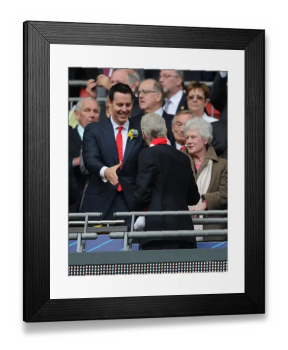 Framed Print : Arsene Wenger and Josh Kroenke: Celebrating Arsenal's FA Cup Victory over Aston Villa Framed Print : Arsene Wenger and Josh Kroenke: Celebrating Arsenal's FA Cup Victory over Aston Villa