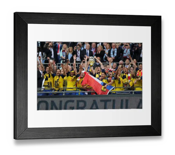 Framed Print : Arsenal FC Celebrates FA Cup Victory: Arsenal vs. Aston Villa, Wembley Stadium, 2015
