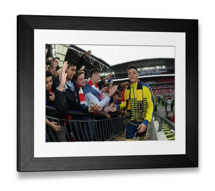 Framed Print : Mesut Ozil's Triumphant FA Cup Victory: Arsenal vs. Aston Villa, 2015