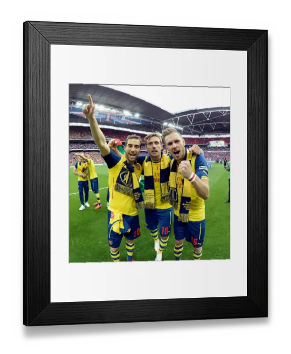 Framed Print : Arsenal Celebrates FA Cup Victory: Arsenal vs. Aston Villa (2015)