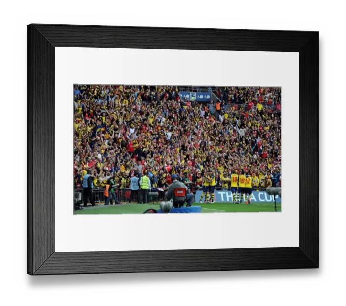 Framed Print : Arsenal Fans Go Wild: Theo Walcott's FA Cup-Winning Goal vs. Aston Villa, 2015 Framed Print : Arsenal Fans Go Wild: Theo Walcott's FA Cup-Winning Goal vs. Aston Villa, 2015
