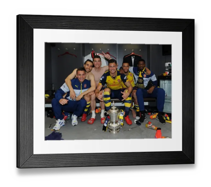 Framed Print : Arsenal's Triumph: FA Cup Victory Celebration vs Aston Villa, 2015