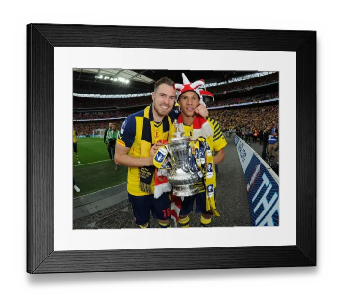 Framed Print : Arsenal Wins FA Cup: Arsenal vs. Aston Villa, 2015 (FA Cup Final Triumph)