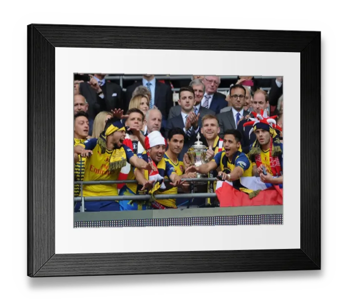 Framed Print : Francis Coquelin, Santi Cazorla, Mikel Arteta, Per Mertesacker and Alexis Sanchez