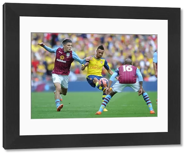 Francis Coquelin (Arsenal) Jack Grealish and Fabian Delph (Villa). Arsenal 4: 0 Aston Villa