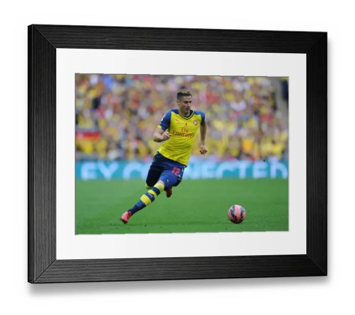 Framed Print : Olivier Giroud (Arsenal). Arsenal 4: 0 Aston Villa. FA Cup Final. Wembley Stadium, 30  /  5  /  15
