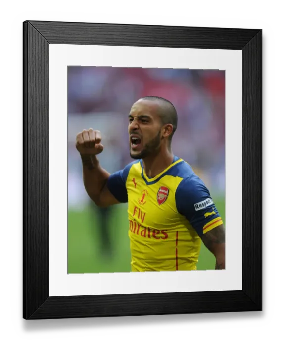 Framed Print : Theo Walcott (Arsenal) after the match. Arsenal 4: 0 Aston Villa. FA Cup Final. Wembley Stadium