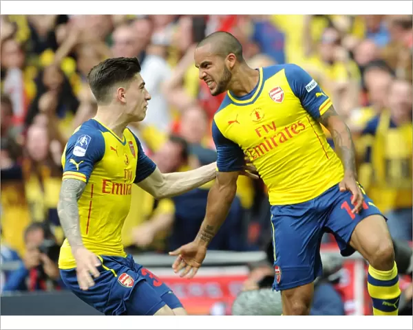 Unstoppable Arsenal: Walcott and Bellerin's FA Cup Final Goal Celebration (4-0 vs Aston Villa, 2015)