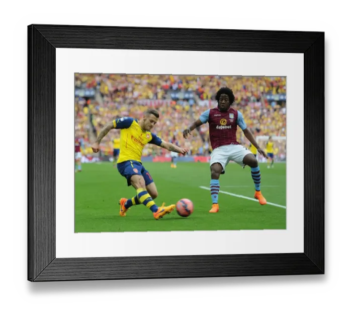 Framed Print : Arsenal's Jack Wilshere Celebrates FA Cup Victory: Arsenal 4-0 Aston Villa (Wembley Stadium, 2015)