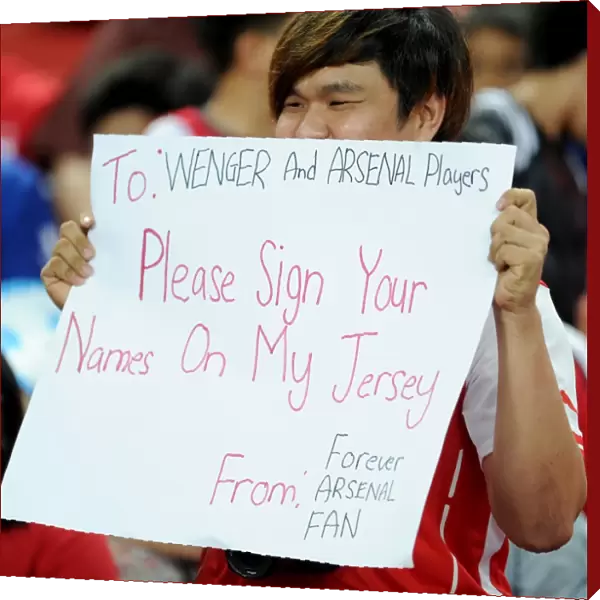 Arsenal fan. Arsenal 4: 0 Singapore XI. Barclays Asia Tour. Singapore, 15  /  7  /  15. Credit