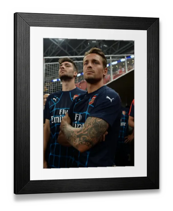 Framed Print : Mathieu Debuchy: Arsenal's Readiness - Arsenal FC Training Ahead of Arsenal v Singapore XI (July 15, 2015) Framed Print : Mathieu Debuchy: Arsenal's Readiness - Arsenal FC Training Ahead of Arsenal v Singapore XI (July 15, 2015)