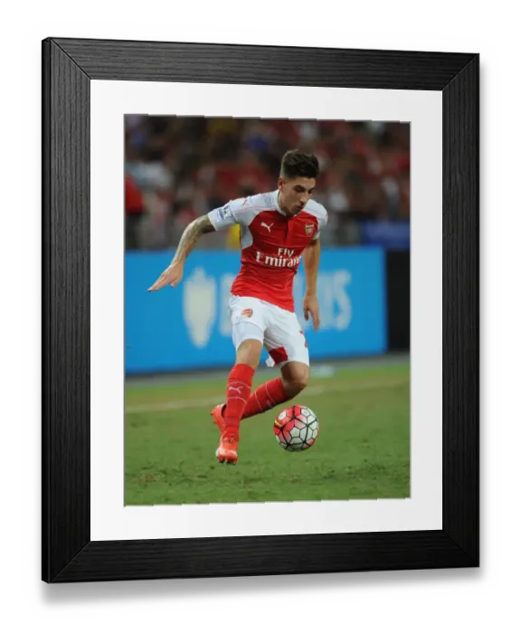 Framed Print : Hector Bellerin in Action: Arsenal vs. Everton, 2015-16 Barclays Asia Trophy, Singapore