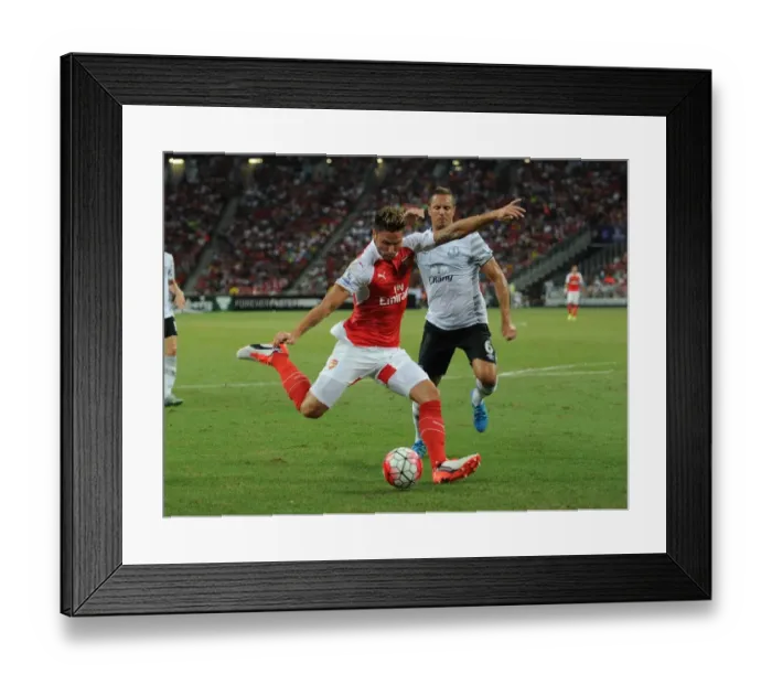 Framed Print : Giroud vs Jagielka: A Battle at the Asia Trophy Framed Print : Giroud vs Jagielka: A Battle at the Asia Trophy