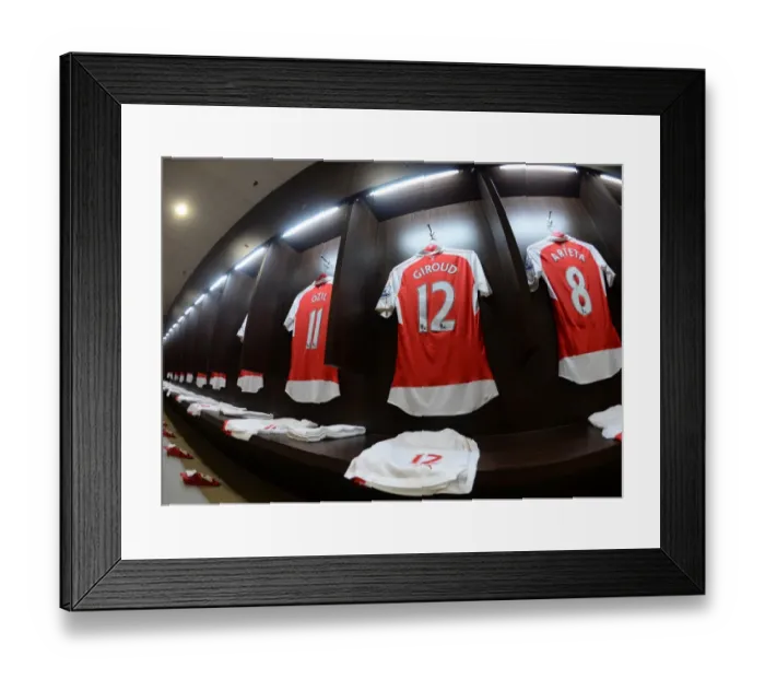 Framed Print : Olivier Giroud Gears Up: Arsenal's Star Forward Prepares for Arsenal v Everton Clash at 2015-16 Barclays Asia Trophy in Singapore
