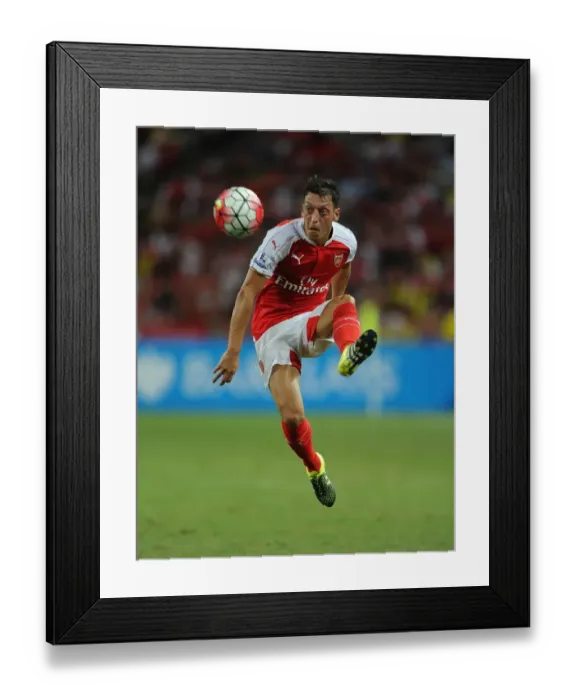 Framed Print : Mesut Ozil in Action: Arsenal vs. Everton, 2015-16 Asia Trophy, Singapore