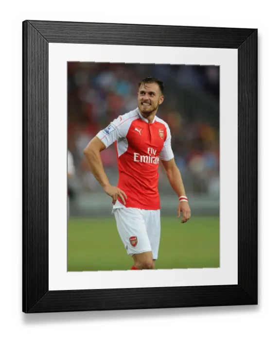 Framed Print : Aaron Ramsey in Action: Arsenal vs. Everton at 2015 Asia Trophy, Singapore