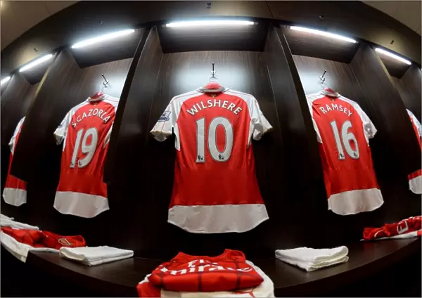 Arsenal FC: Jack Wilshere's Hanging Shirt in Arsenal vs. Everton's 2015 Asia Trophy Clash, Kallang, Singapore