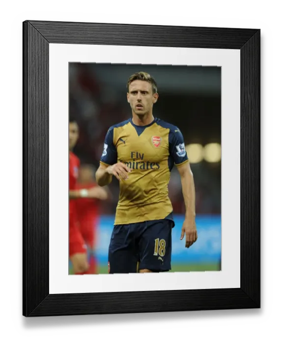 Framed Print : Arsenal's Nacho Monreal in Action against Singapore XI - Barclays Asia Trophy (July 15, 2015)