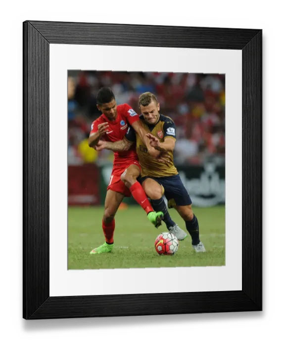Framed Print : Arsenal's Jack Wilshere in Action against Singapore XI during Barclays Asia Trophy