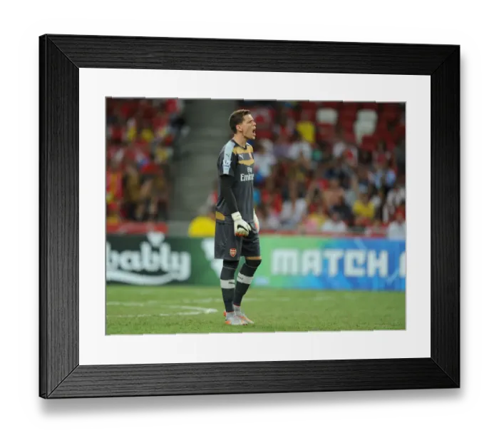 Framed Print : Arsenal's Wojciech Szczesny in Action Against Singapore XI at Singapore National Stadium (July 2015) Framed Print : Arsenal's Wojciech Szczesny in Action Against Singapore XI at Singapore National Stadium (July 2015)