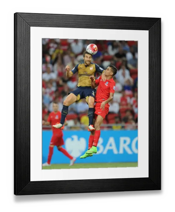 Framed Print : Arsenal vs Singapore XI: Mathieu Flamini Goes Head-to-Head