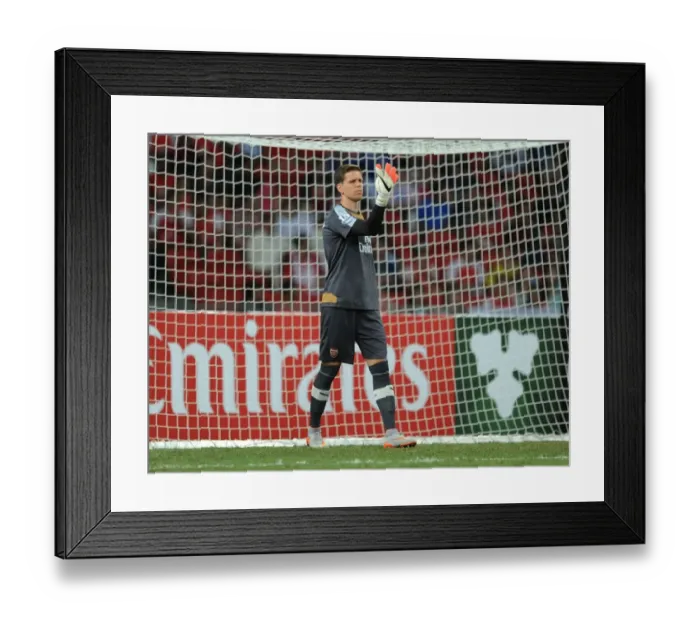Framed Print : Arsenal's Wojciech Szczesny in Action against Singapore XI at Singapore National Stadium (July 2015)